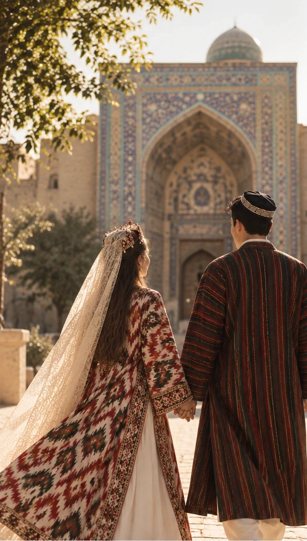 Akmal and Nozima walking